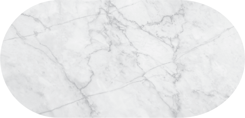 Carrara marble. White with light and dark gray veins covering the stone.